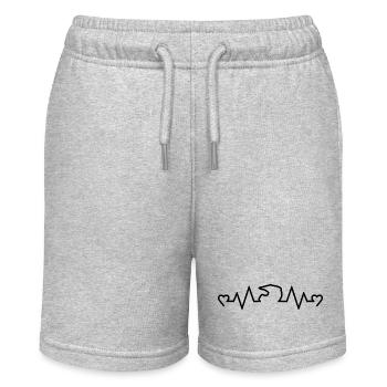 Herzfrequenzhelm für Biker und Biker - Stanley/Stella Teenager Bio-Joggingshorts MINI BOLTER - Grau meliert - Vorne