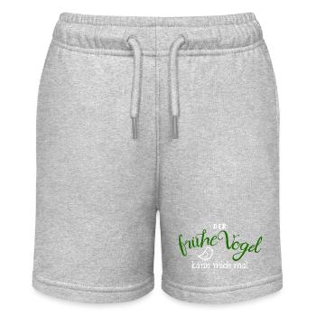 Der frühe Vogel - grün weiss - Stanley/Stella Teenager Bio-Joggingshorts MINI BOLTER - Grau meliert - Vorne