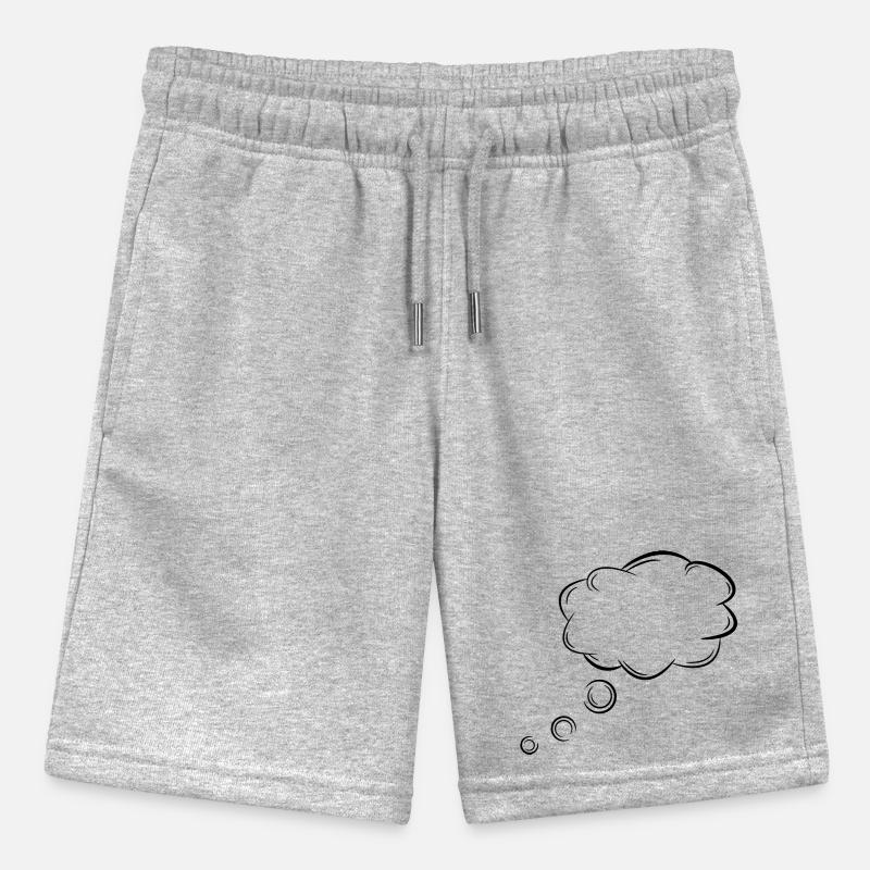 Thought bubble customizable with sentences or words Stanley/Stella MINI BOLTER Organic Teen Jogging Shorts