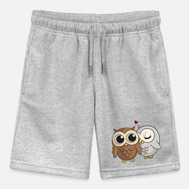 Comic Owls in Love Stanley/Stella MINI BOLTER Organic Teen Jogging Shorts