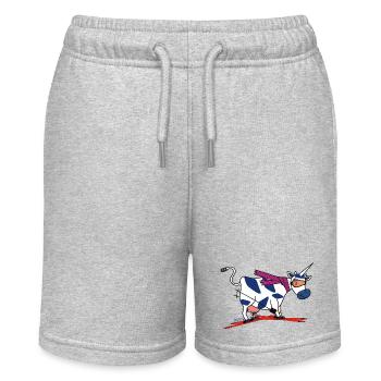BAVARIAN UNICORN - Ski - Stanley/Stella Teenager Bio-Joggingshorts MINI BOLTER - Grau meliert - Vorne