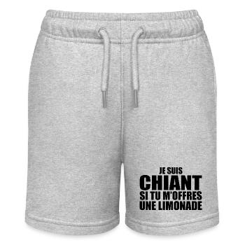 Homme qui adore : Limonade. Design Drôle Humour - Short bio MINI BOLTER Stanley/Stella Ado - gris chiné - Devant