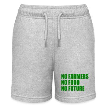 no farmers no food no future - Short bio MINI BOLTER Stanley/Stella Ado - gris chiné - Devant
