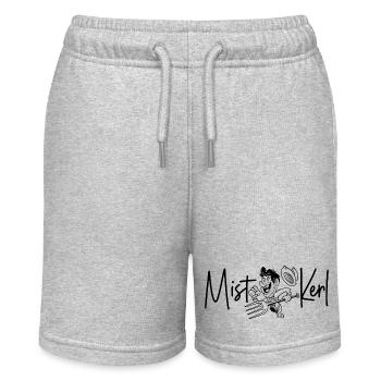 Mistkerl Mist Kerl Bauer Landwirt Bauern Bauernhof - Stanley/Stella Teenager Bio-Joggingshorts MINI BOLTER - Grau meliert - Vorne