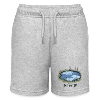 LEBEN IST WIE WASSER - Stanley/Stella Teenager Bio-Joggingshorts MINI BOLTER - Grau meliert - Vorne