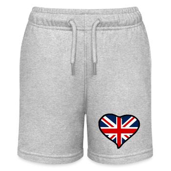 Union Jack - Stanley/Stella MINI BOLTER Organic Teen Jogging Shorts - heather grey - Front