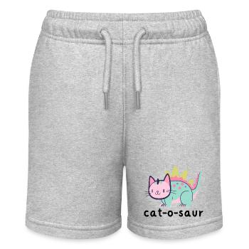 Cat-O-Saur - Stanley/Stella Teenager Bio-Joggingshorts MINI BOLTER - Grau meliert - Vorne