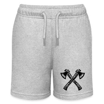 Hache croisée - Short bio MINI BOLTER Stanley/Stella Ado - gris chiné - Devant