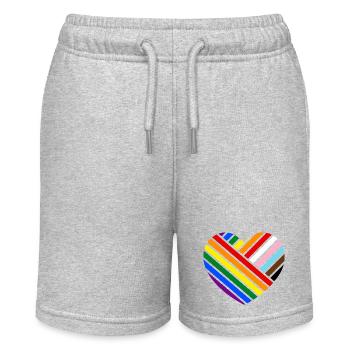 LIEBE - klassisches Thema - Stanley/Stella Teenager Bio-Joggingshorts MINI BOLTER - Grau meliert - Vorne