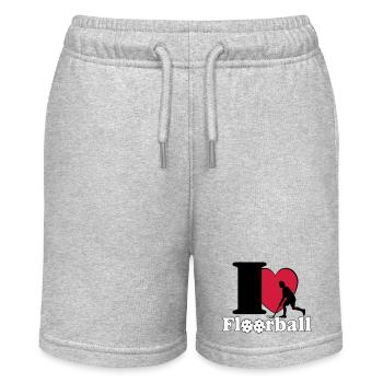 Floorball , Unihockey , Hockey , Fun I love..(25) - Stanley/Stella Teenager Bio-Joggingshorts MINI BOLTER - Grau meliert - Vorne