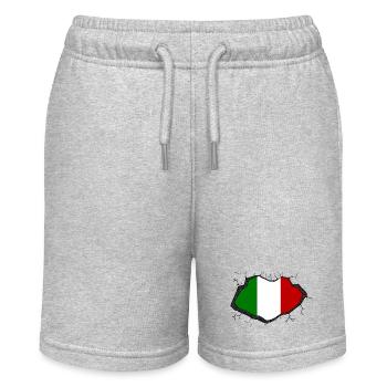 Drapeau italien - Short bio MINI BOLTER Stanley/Stella Ado - gris chiné - Devant