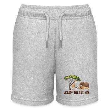 Graphique Afrique - Short bio MINI BOLTER Stanley/Stella Ado - gris chiné - Devant