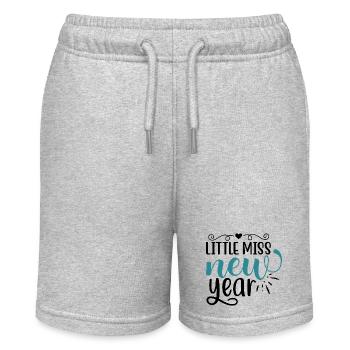 Design Little miss new year - Short bio MINI BOLTER Stanley/Stella Ado - gris chiné - Devant