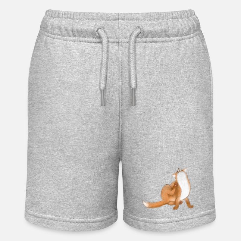 Griffer le renard mignon dessin d’animal - Short bio MINI BOLTER Stanley/Stella Ado - gris chiné