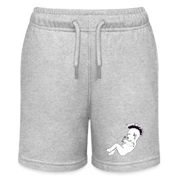 Punks not dead - Stanley/Stella MINI BOLTER Organic Teen Jogging Shorts - heather grey - Front