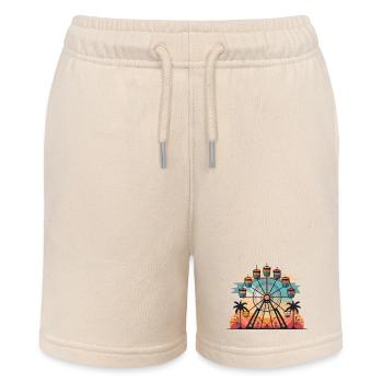 Sunset Ferris Wheel Travel Vibe - Stanley/Stella MINI BOLTER Organic Teen Jogging Shorts - soft Ecru - Front