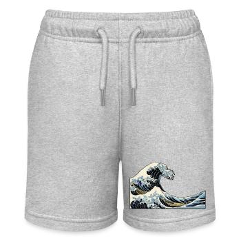 Wave The Great Wave off Kanagawa | Song Shirt - Stanley/Stella MINI BOLTER Organic Teen Jogging Shorts - heather grey - Front