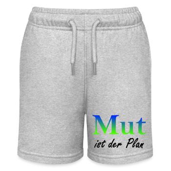 Mut ist der Plan - Stanley/Stella Teenager Bio-Joggingshorts MINI BOLTER - Grau meliert - Vorne