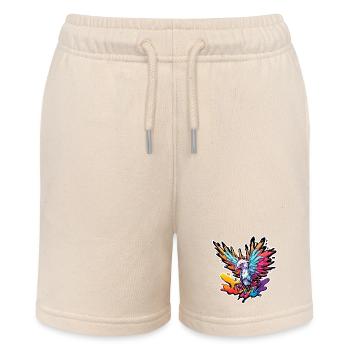 Phoenix / Vogel / Tier / Fabelwesen / Feuer - Stanley/Stella Teenager Bio-Joggingshorts MINI BOLTER - Natur - Vorne