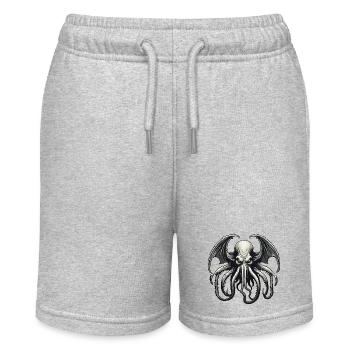 Cthulhu / Démon / Fantastique / Horreur / Tentacule - Short bio MINI BOLTER Stanley/Stella Ado - gris chiné - Devant