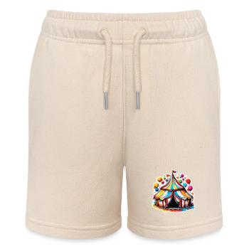 Circus tent / Circus ring / Entertainment / Artists - Stanley/Stella MINI BOLTER Organic Teen Jogging Shorts - soft Ecru - Front