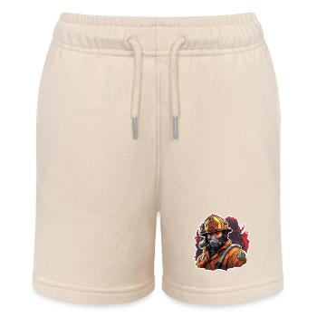 Firefighter / Fire / Fire / Extinguish / Hero - Stanley/Stella MINI BOLTER Organic Teen Jogging Shorts - soft Ecru - Front