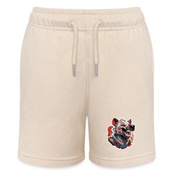 Hyäne / Afrika / Safrai / Zoo / Wildis / Tier - Stanley/Stella Teenager Bio-Joggingshorts MINI BOLTER - Natur - Vorne