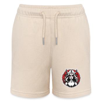 diabolical woman / blood / gothic / heavy metal - Stanley/Stella MINI BOLTER Organic Teen Jogging Shorts - soft Ecru - Front