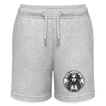 diabolical woman / blood / gothic / heavy metal - Stanley/Stella MINI BOLTER Organic Teen Jogging Shorts - heather grey - Front