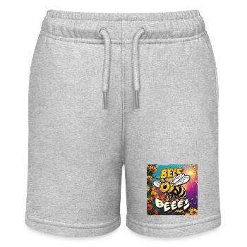 Bee Buzz - Stanley/Stella MINI BOLTER Organic Teen Jogging Shorts - heather grey - Front
