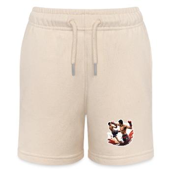 Boxer / Sport / Kampf / Arena / Boxring / Fäuste - Stanley/Stella Teenager Bio-Joggingshorts MINI BOLTER - Natur - Vorne