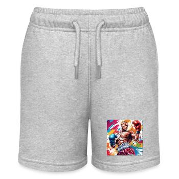 Boxeur / Sports / Combat / Arène / Ring de boxe / Poings - Short bio MINI BOLTER Stanley/Stella Ado - gris chiné - Devant