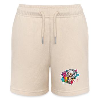 Cupid / Love / Arrow / Heart / Valentine's Day - Stanley/Stella MINI BOLTER Organic Teen Jogging Shorts - soft Ecru - Front