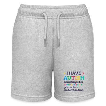 Nonverbaler Autismus - Stanley/Stella Teenager Bio-Joggingshorts MINI BOLTER - Grau meliert - Vorne