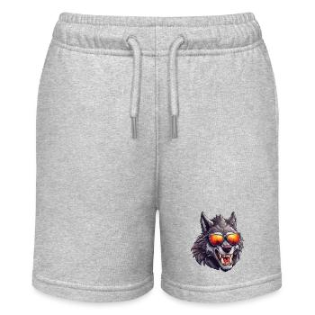 Werewolf / Full Moon / Creature / Transformation / Curse - Stanley/Stella MINI BOLTER Organic Teen Jogging Shorts - heather grey - Front