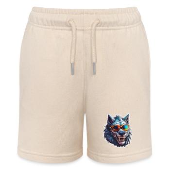 Werewolf / Full Moon / Creature / Transformation / Curse - Stanley/Stella MINI BOLTER Organic Teen Jogging Shorts - soft Ecru - Front