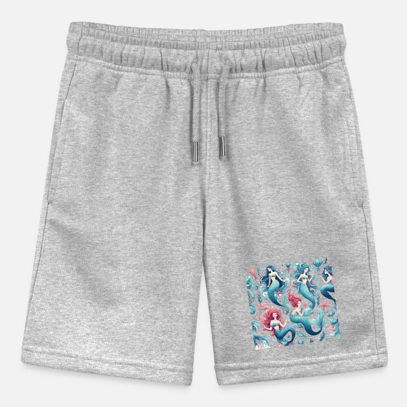 Mermaid Pattern Gift Stanley/Stella MINI BOLTER Organic Teen Jogging Shorts