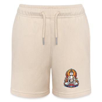 Buddha / Buddhism / Faith / Religion / Mantra - Stanley/Stella MINI BOLTER Organic Teen Jogging Shorts - soft Ecru - Front