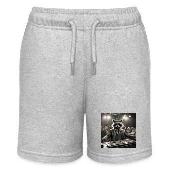 Raccoon / Animal / Photo / Wild / Funny / Robber - Stanley/Stella MINI BOLTER Organic Teen Jogging Shorts - heather grey - Front