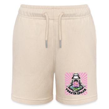Yoga im Weltall - Stanley/Stella Teenager Bio-Joggingshorts MINI BOLTER - Natur - Vorne
