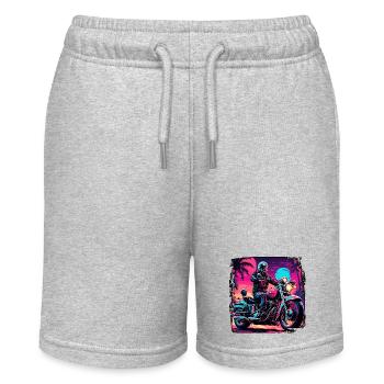 Motorcycle Logo/Bike/Two-Wheeler/Vehicle/Motors - Stanley/Stella MINI BOLTER Organic Teen Jogging Shorts - heather grey - Front