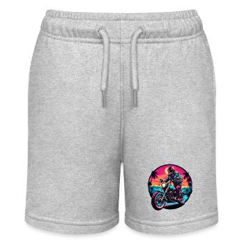 Motorcycle Logo/Bike/Two-Wheeler/Vehicle/Motors - Stanley/Stella MINI BOLTER Organic Teen Jogging Shorts - heather grey - Front