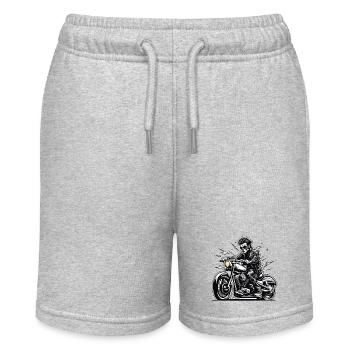 Motorcycle Logo/Bike/Two-Wheeler/Vehicle/Motors - Stanley/Stella MINI BOLTER Organic Teen Jogging Shorts - heather grey - Front