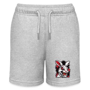 Osterhase / Ostern / Eier / Feiertage / Osterfest - Stanley/Stella Teenager Bio-Joggingshorts MINI BOLTER - Grau meliert - Vorne