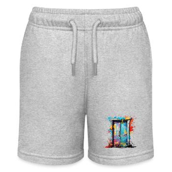 Door / Entrance / Lock / Gate / Front Door / Design - Stanley/Stella MINI BOLTER Organic Teen Jogging Shorts - heather grey - Front