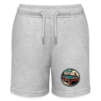 Billiard Table / Billiard Ball / 8 Ball / Pool / Kö - Stanley/Stella MINI BOLTER Organic Teen Jogging Shorts - heather grey - Front