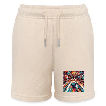 Bowling / Skittles / Bowling Alley / Pin / Strike - Stanley/Stella MINI BOLTER Organic Teen Jogging Shorts - soft Ecru - Front