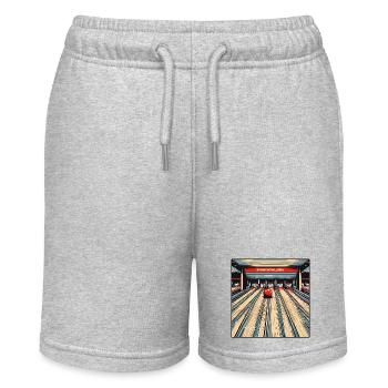 Bowling / Skittles / Bowling Alley / Pin / Strike - Stanley/Stella MINI BOLTER Organic Teen Jogging Shorts - heather grey - Front