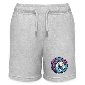 Unicorn / Mythical Creatures / Fairy Tale / Magic / Glitter - Stanley/Stella MINI BOLTER Organic Teen Jogging Shorts - heather grey - Front