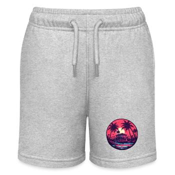 Strand / Insel / Urlaub / Sommer / Sonne / Meer - Stanley/Stella Teenager Bio-Joggingshorts MINI BOLTER - Grau meliert - Vorne